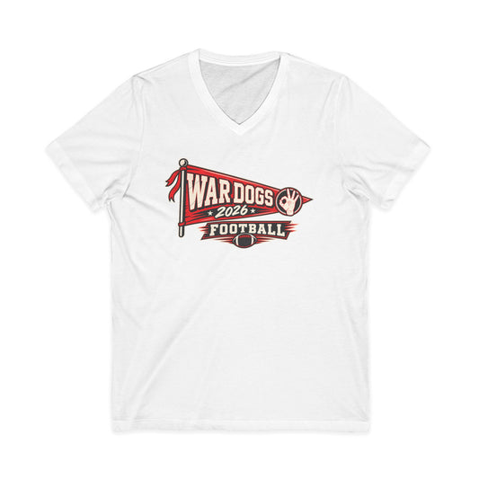 War Dogs Football Flag V-Neck Tee