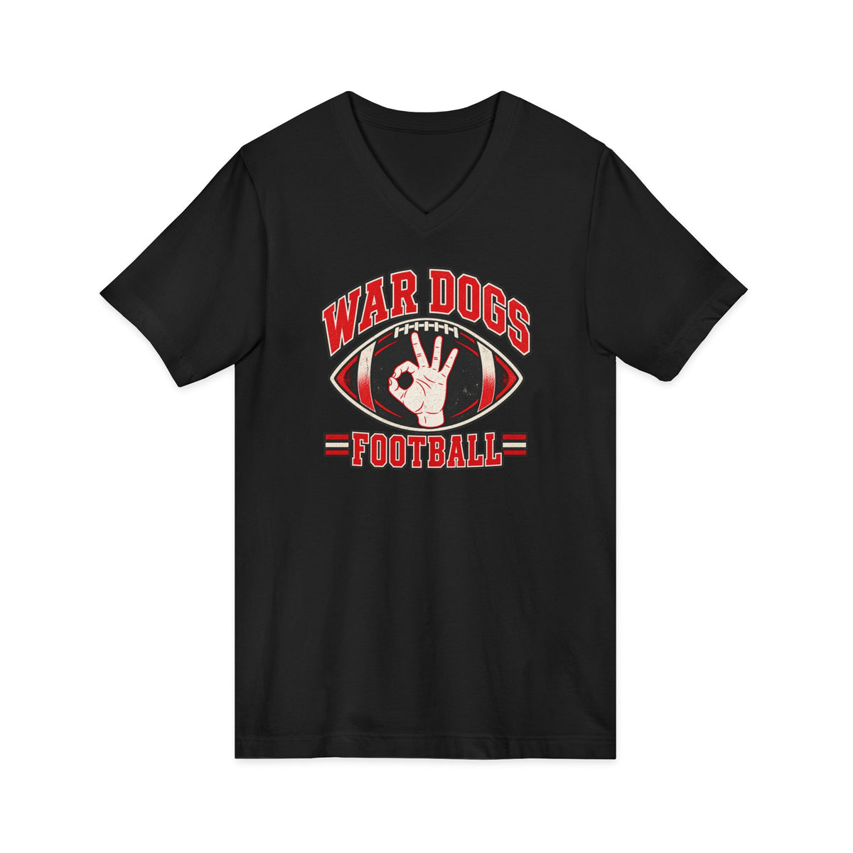Dogs Football V-Neck T-Shirt