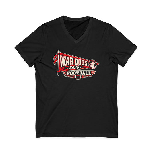 War Dogs Football Flag V-Neck Tee